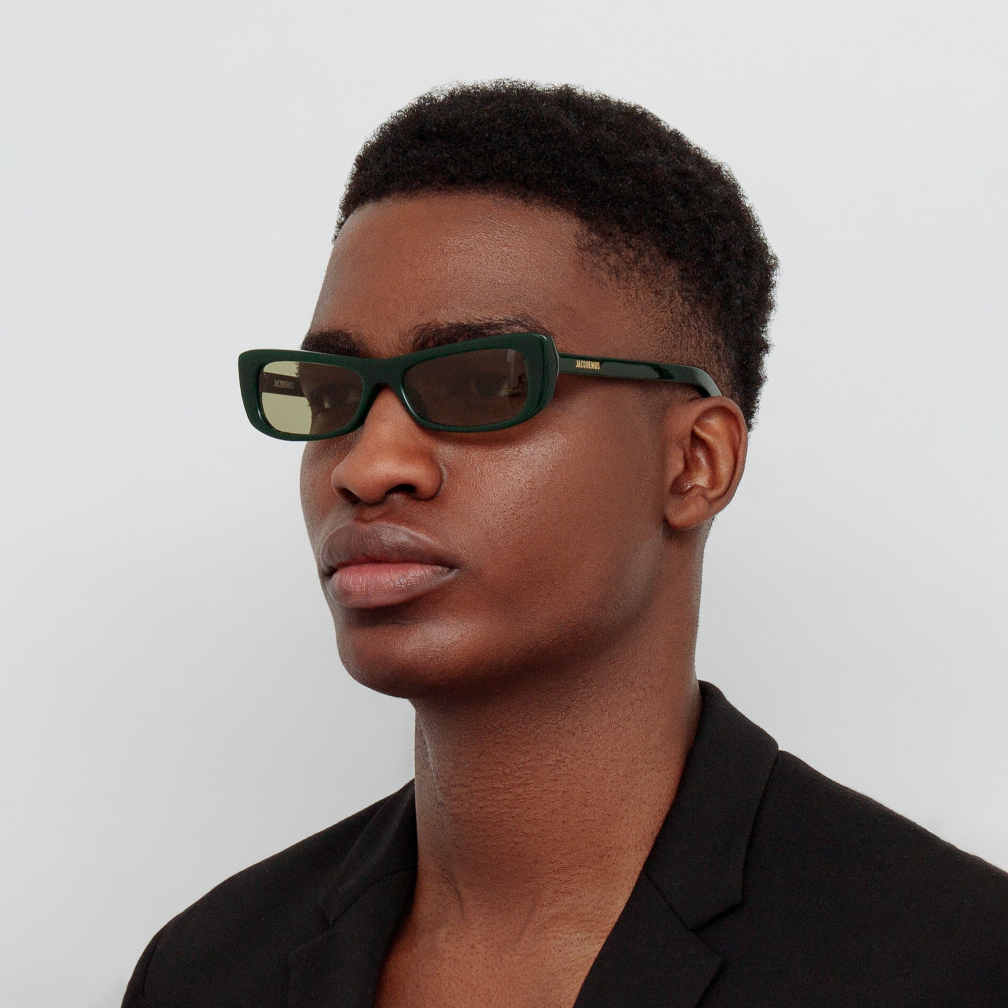 Capri Rectangular Sunglasses in Matt Green - 6