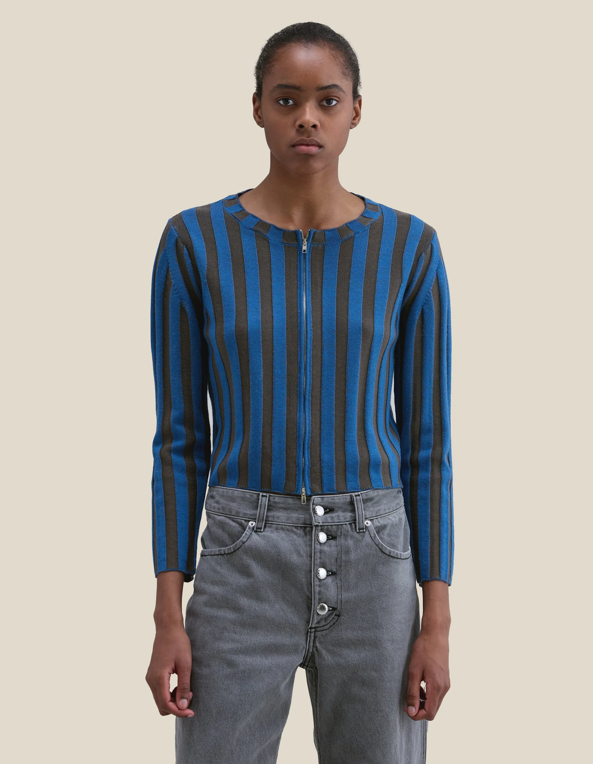 KEYBOARD ZIP CARDIGAN - 1