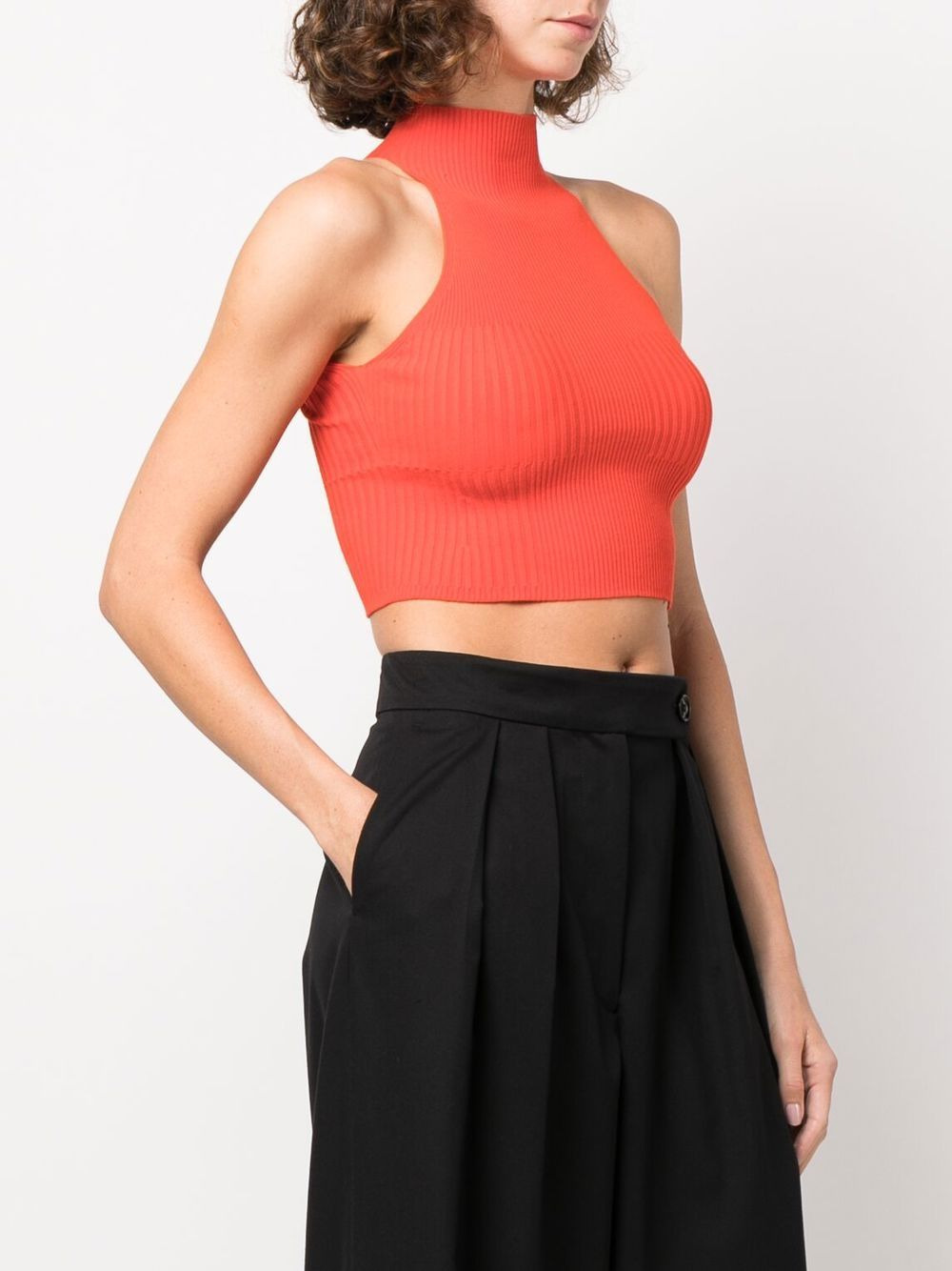 Lulu cropped high-neck top - 3