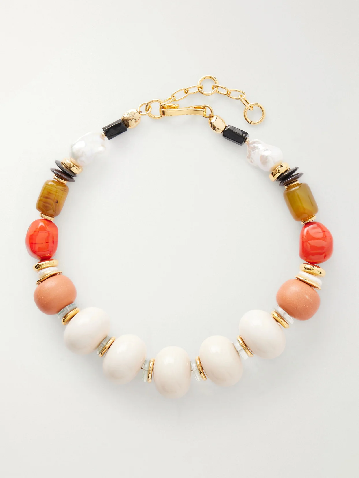 Ilios Gold-plated Multi-stone Necklace - 1
