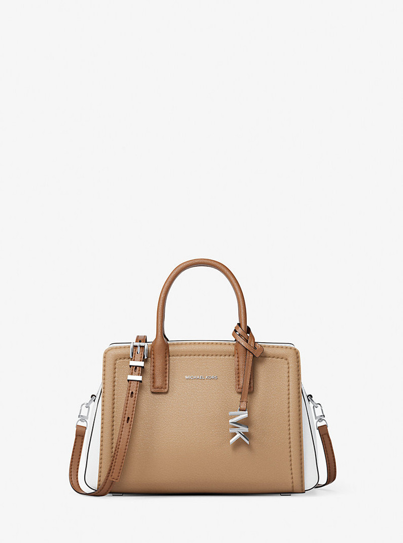 Laila Extra-Small Color-Block Leather Crossbody Bag 1