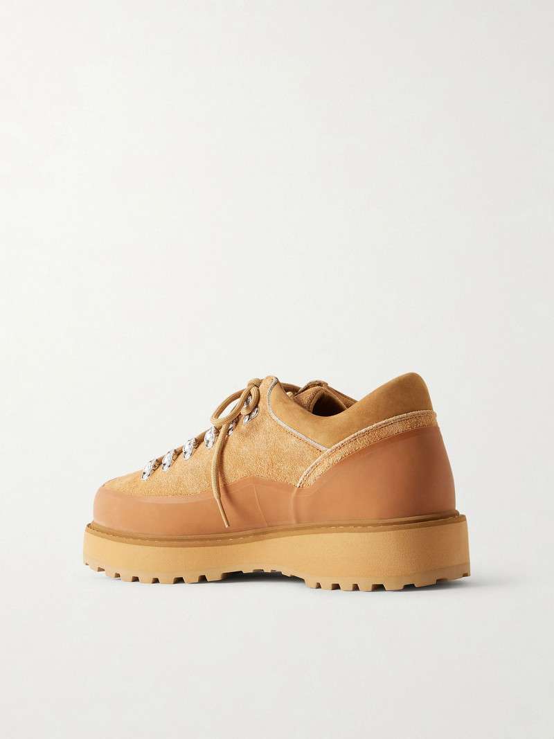 Cornaro Gomma Rubber-Trimmed Suede Boots Tan 4