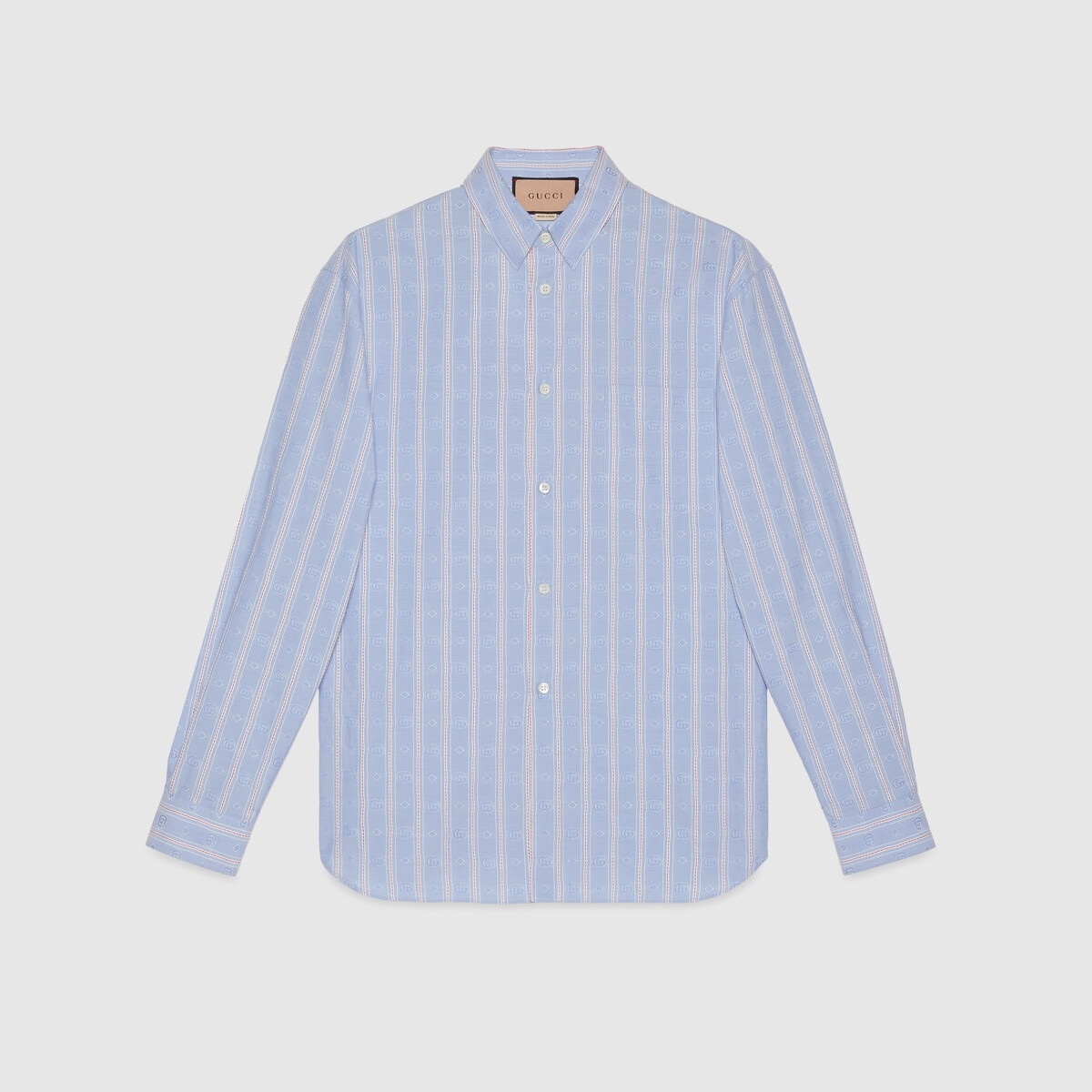 Striped Double G cotton shirt - 1