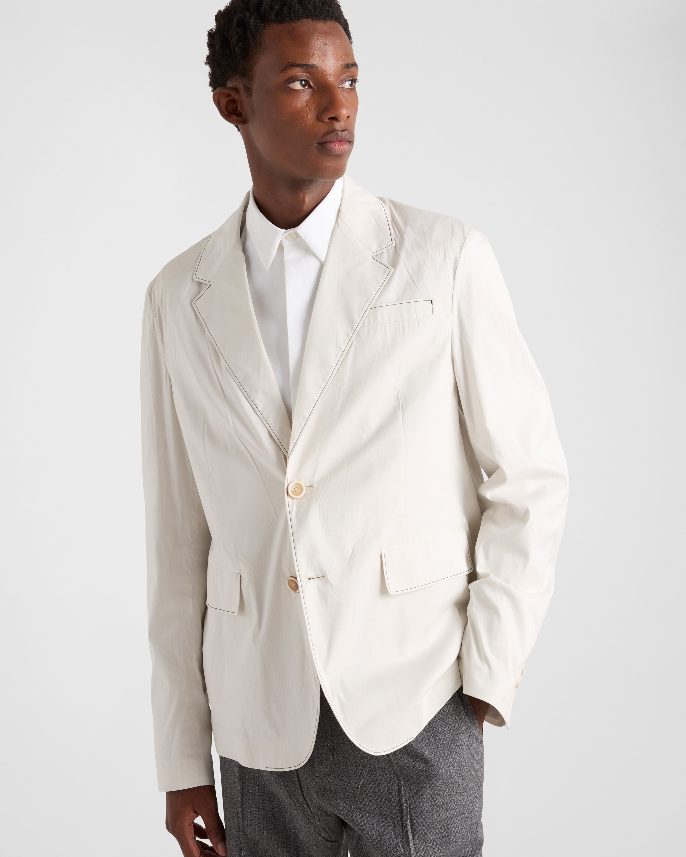 Prada Single-breasted cotton jacket | REVERSIBLE