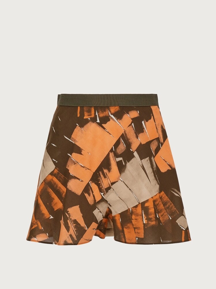 PALM PRINT BERMUDA SHORTS - 1