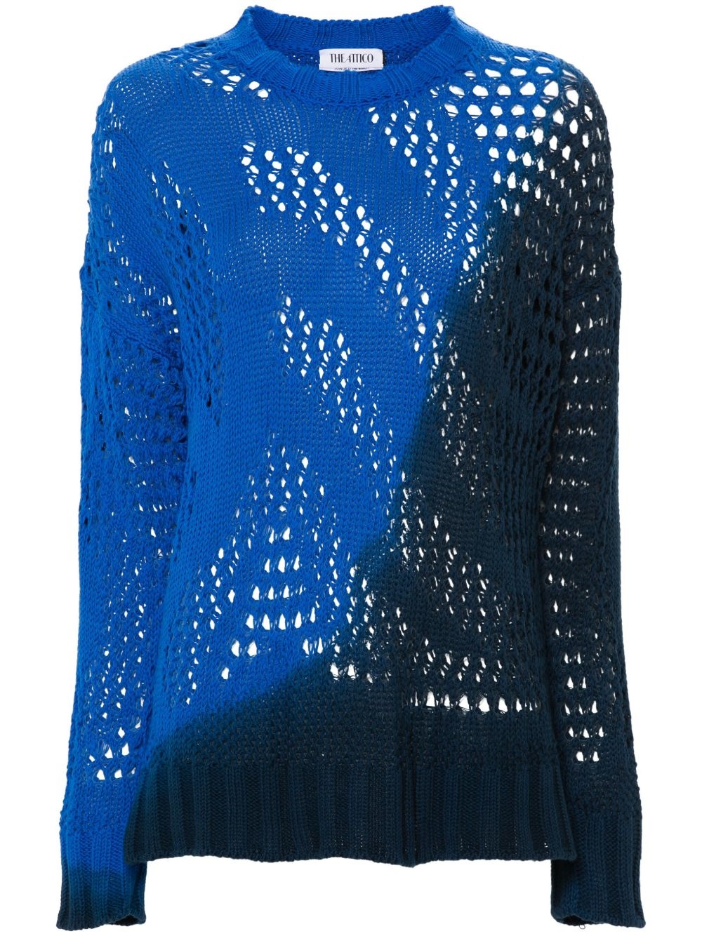colourblock open-knit jumper - 1