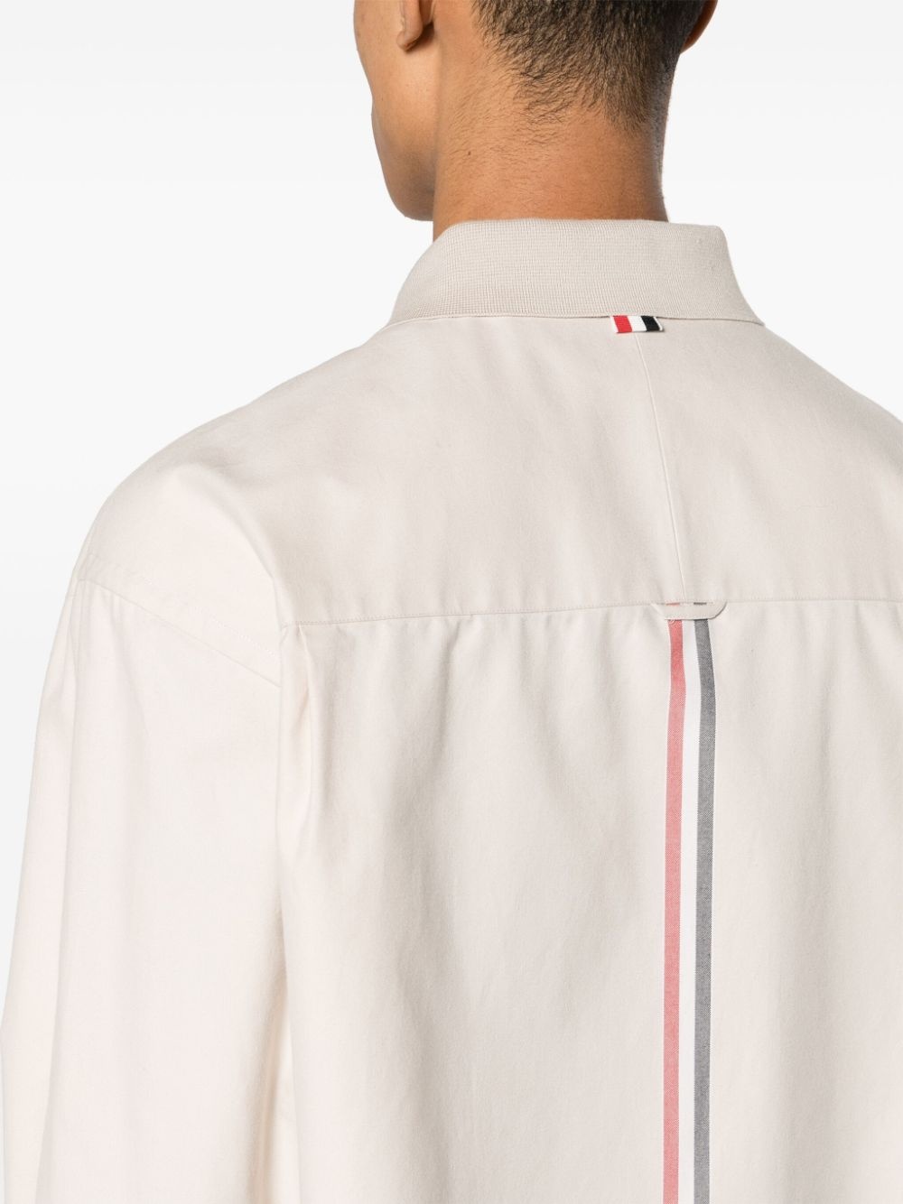 RWB stripe-print cotton overshirt - 5