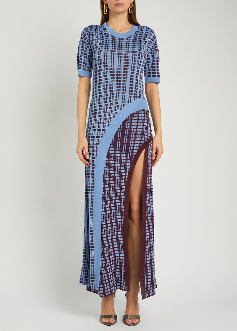 rabanne Rabanne Patterned Fine-knit Midi Dress outlook