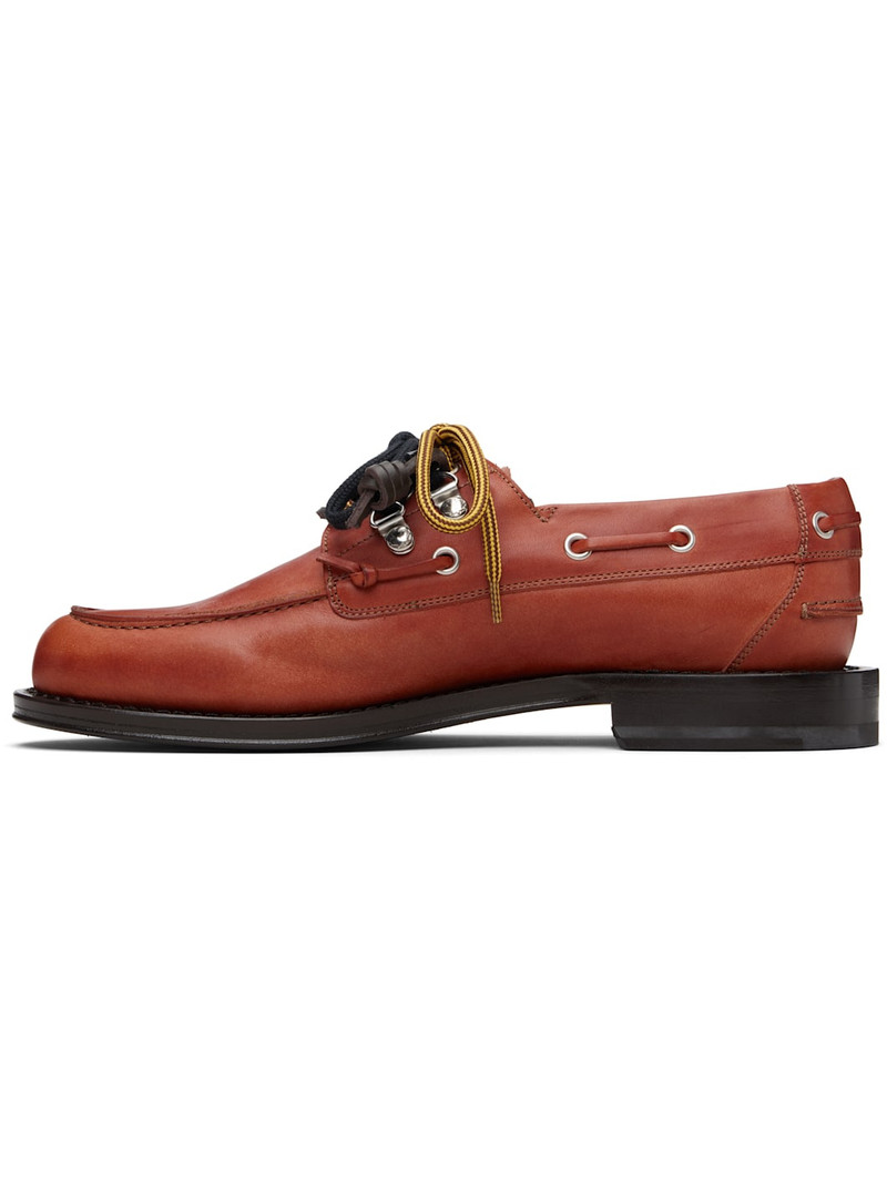 DSQUARED2 Brown Leather Boat Shoes outlook