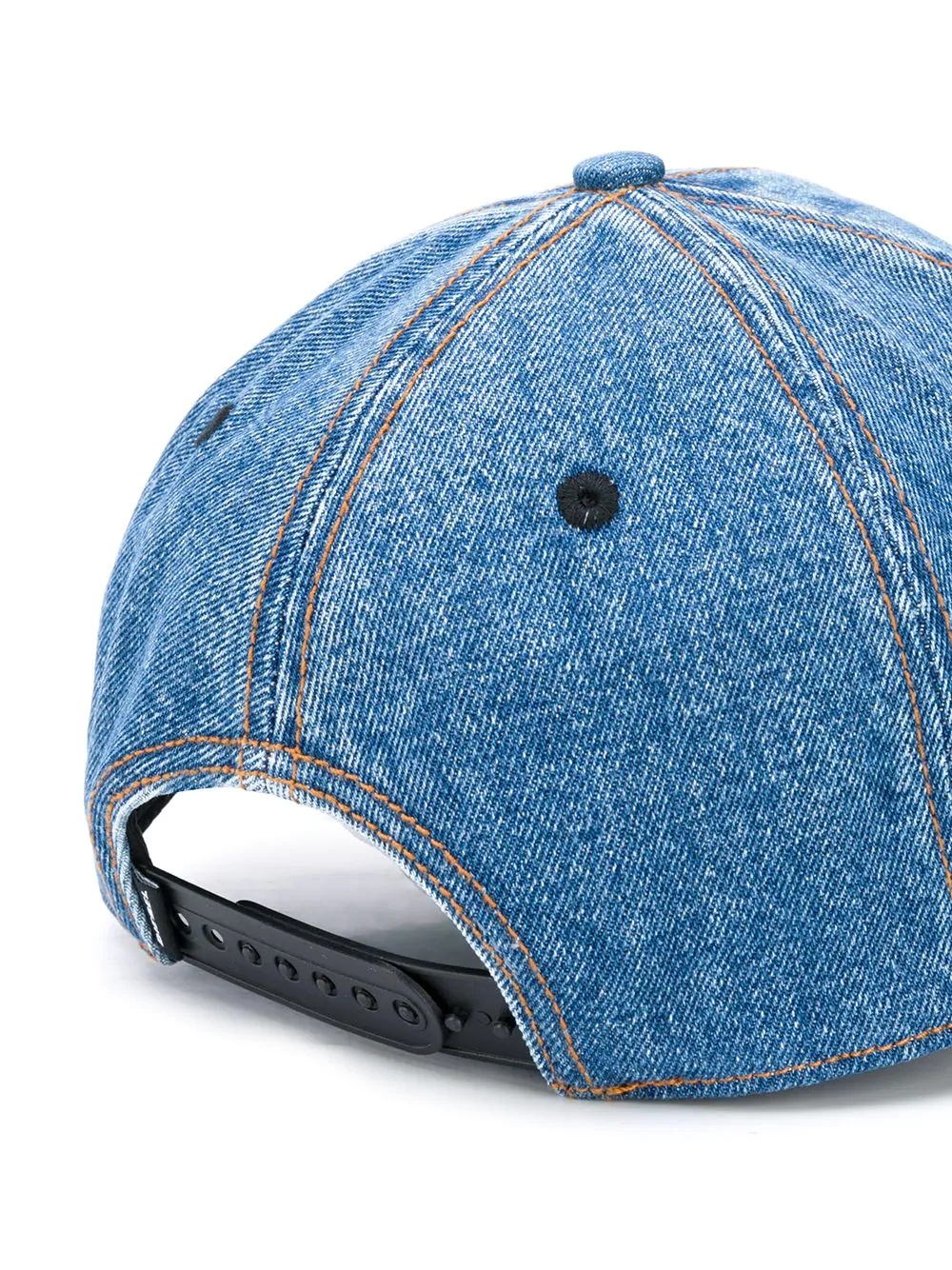 destroyed denim baseball cap - 2