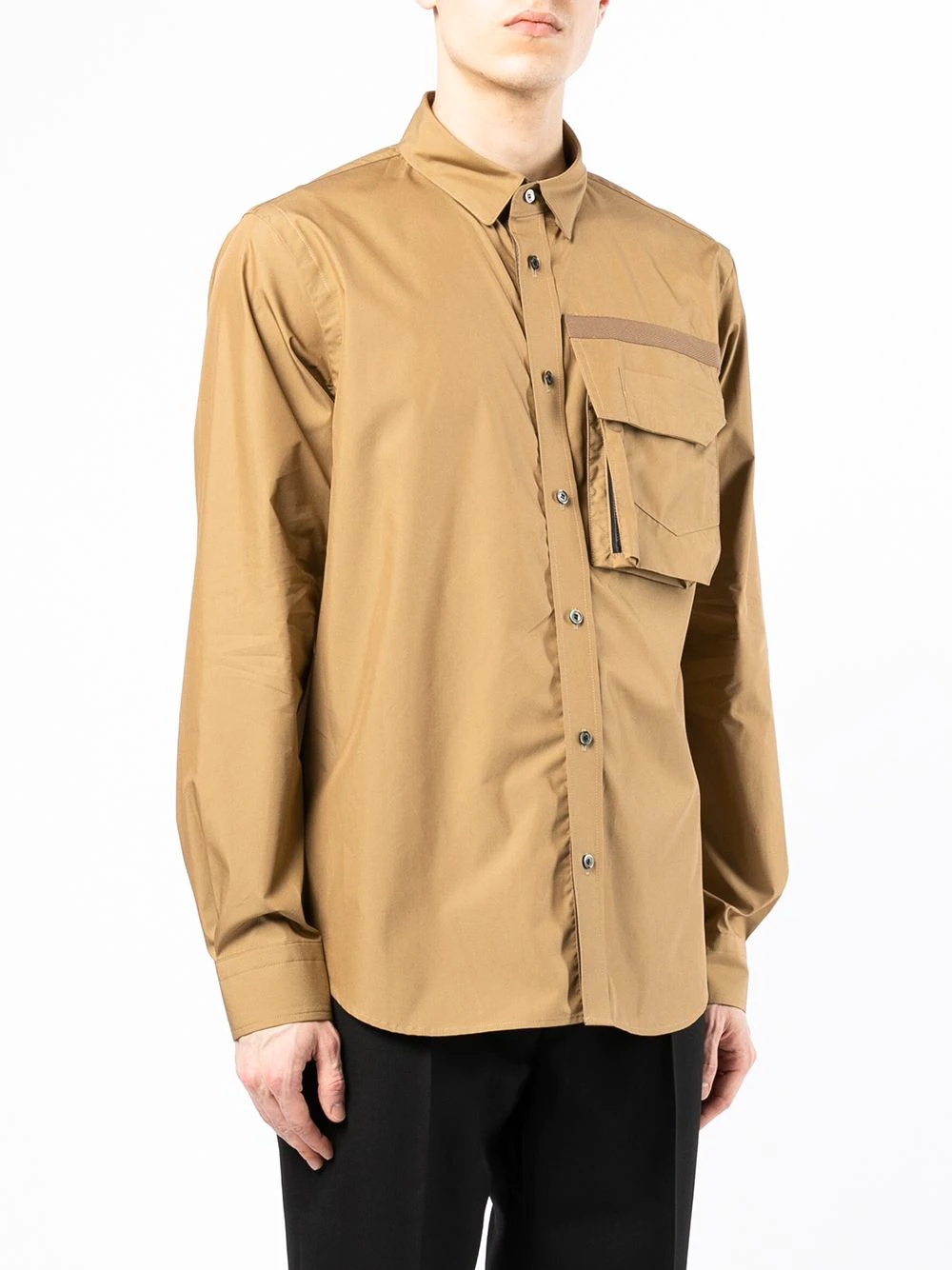 buttoned patch-pocket shirt - 3