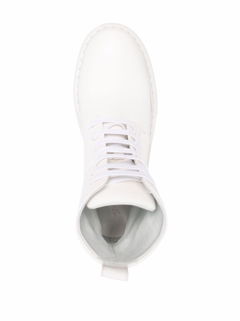 lace-up platform-sole leather boots - 4