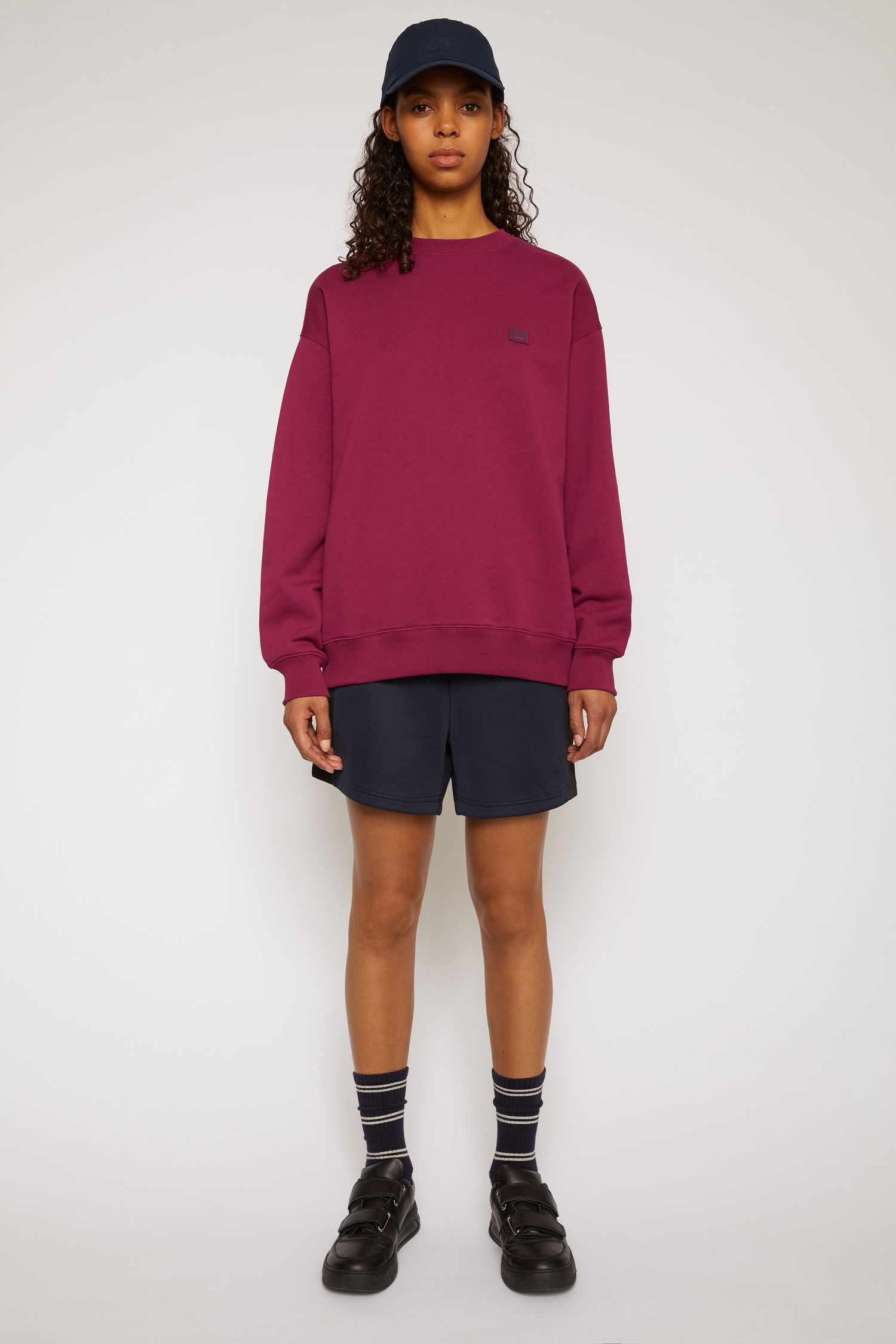 Oversized sweatshirt dark pink - 2