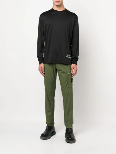 Stone Island logo-print long-sleeved T-shirt outlook