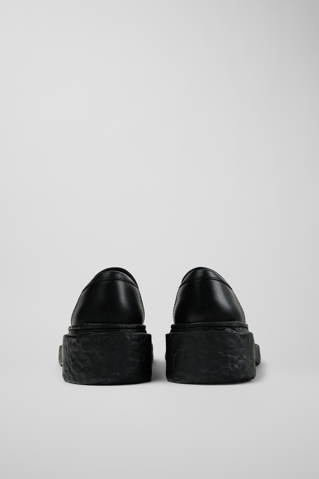 Black Leather Loafers - 3