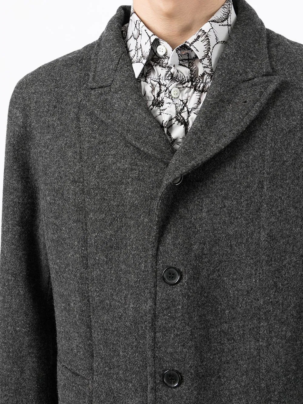 single-breasted wool blazer - 5