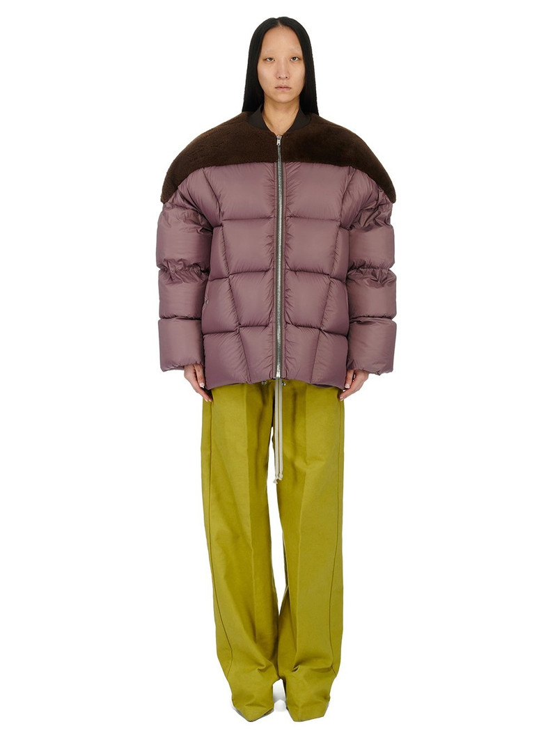 Rick Owens Shearling-paneled quilted shell down jacket outlook