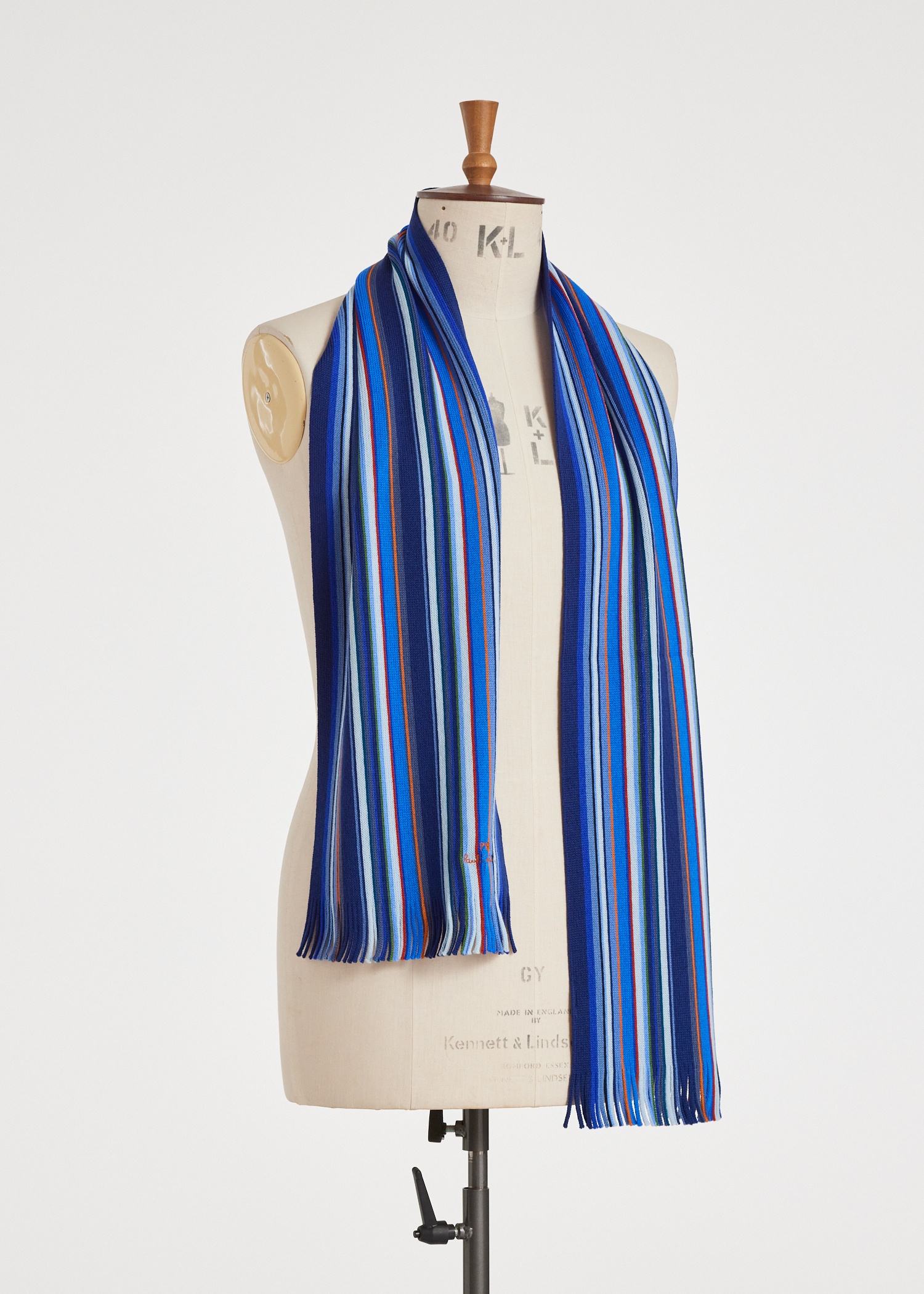 Blue Multicolour Stripe Scarf 5
