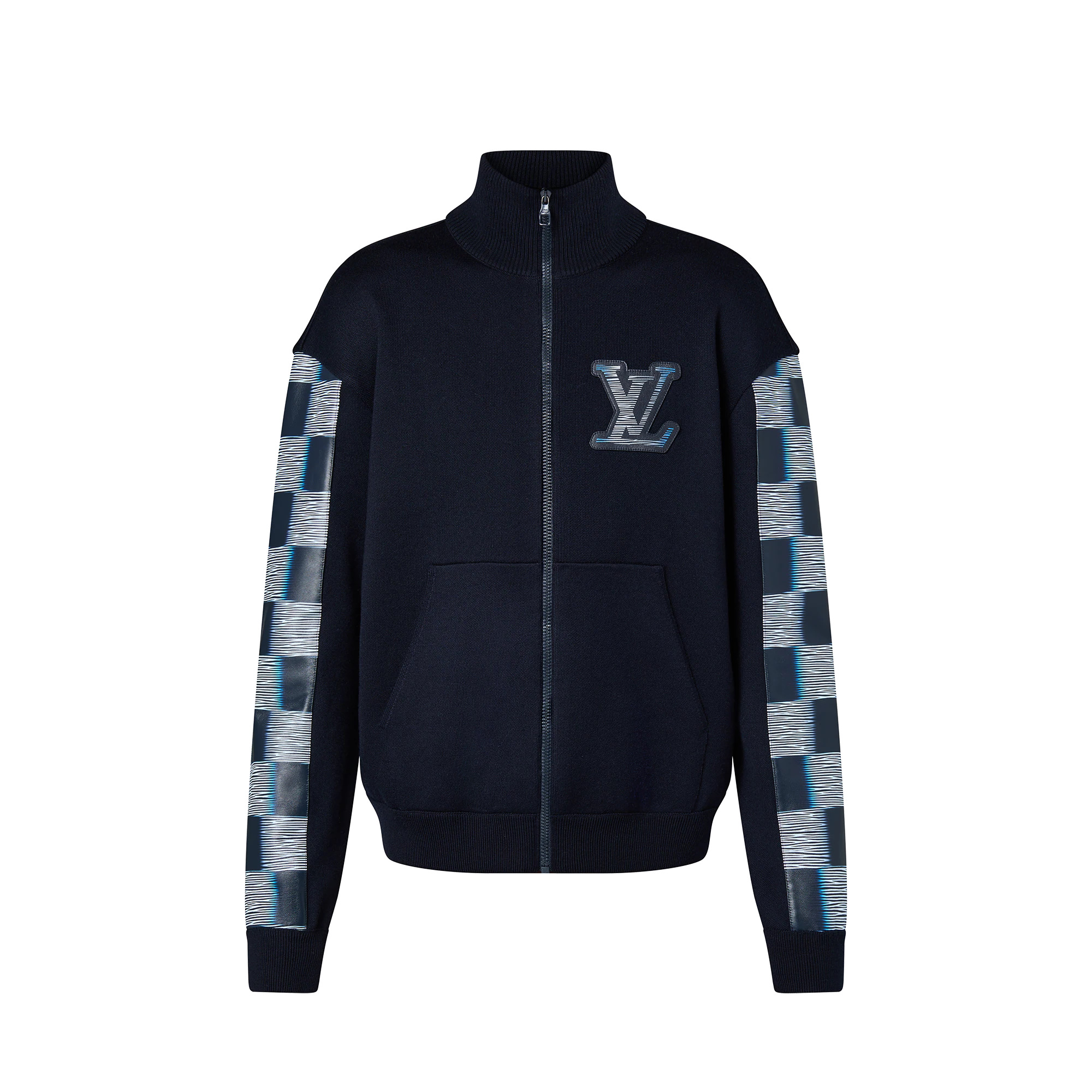 Wool And Leather Tracktop - 1