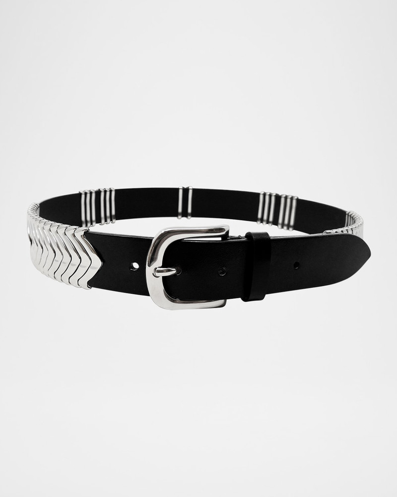 Tehora Leather Buckle Belt 1