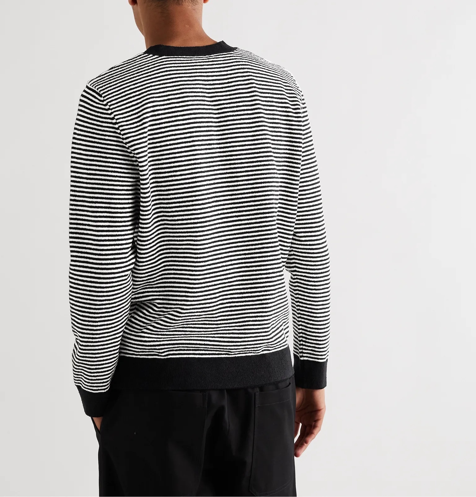 Patrick Striped Cotton-Blend Terry Sweater - 4