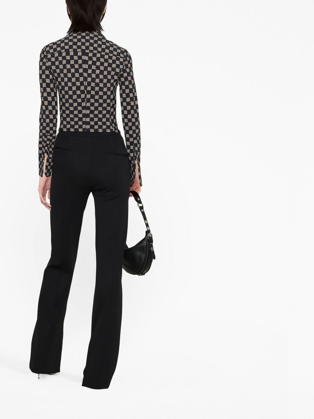 monogram zipped fitted jacket - 2