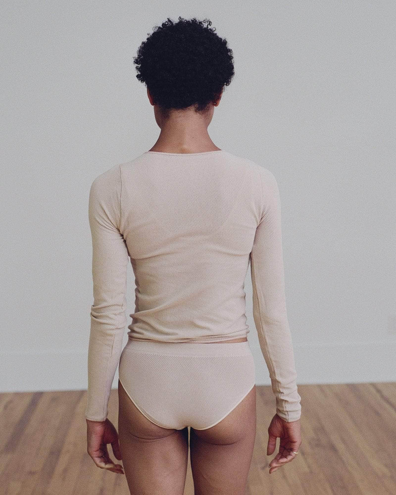 BASERANGE Odea Longsleeve Tee - Organic Cotton Mesh outlook