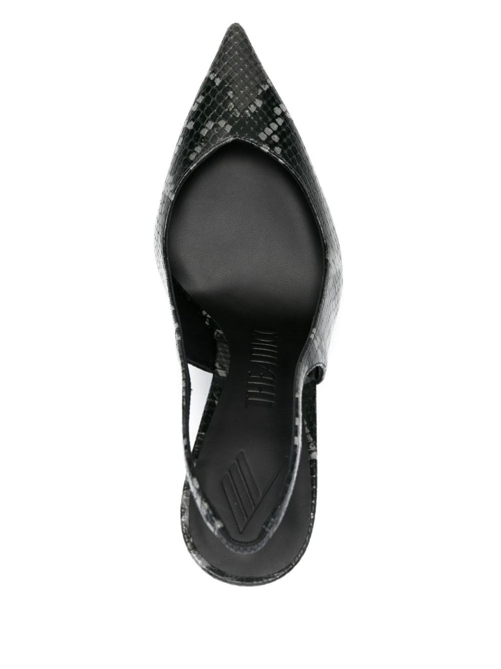 Python print leather slingbacks - 4