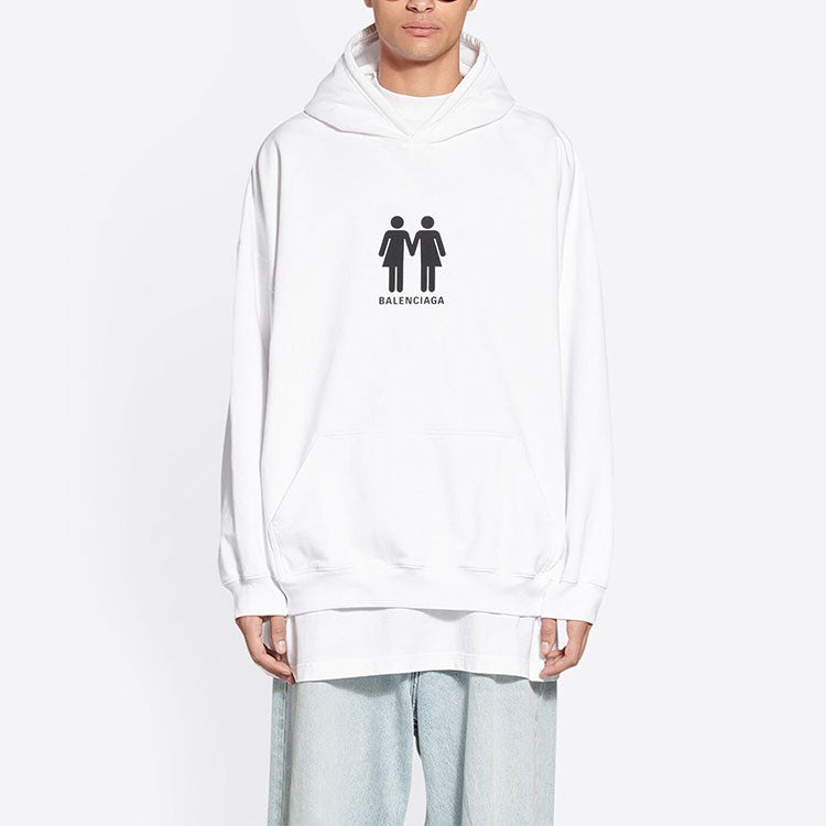 Balenciaga Pride Hoodie Boxy Fit 'White' 651799TMVO30904 - 3
