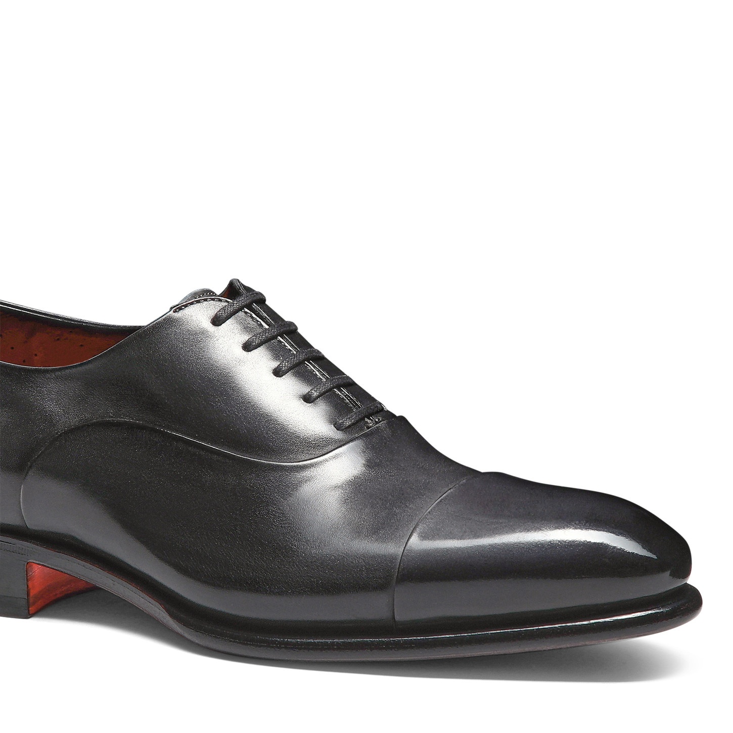 Men's grey leather Oxford shoe - 6