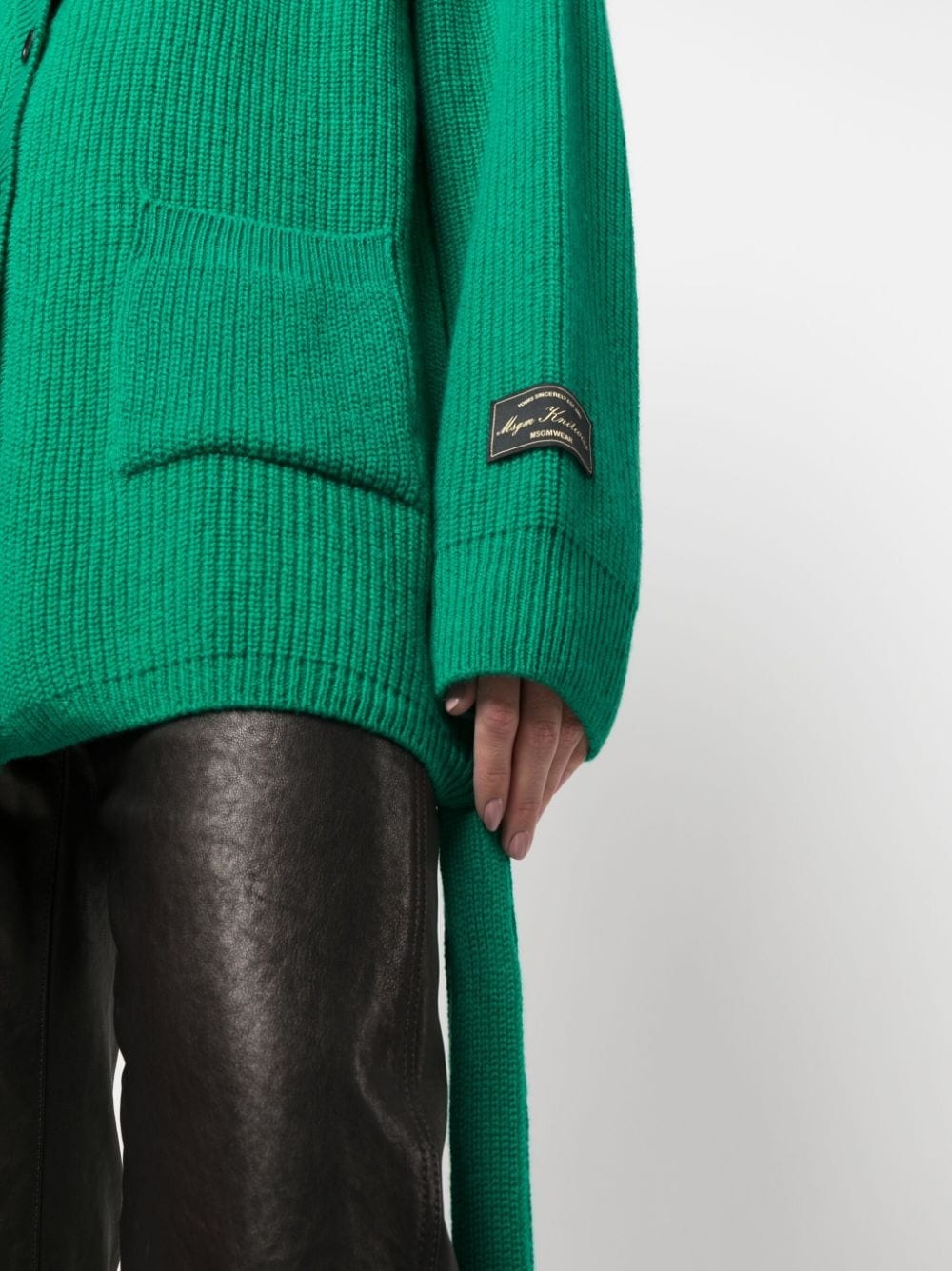 ribbed-knit wool-blend cardigan - 5