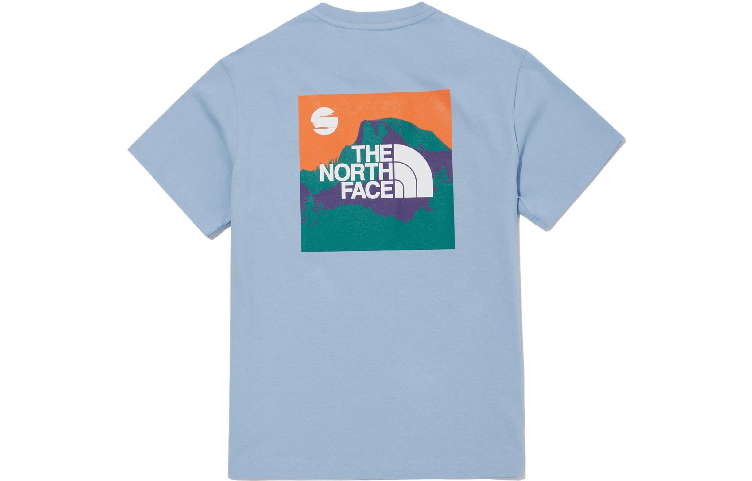 (WMNS) THE NORTH FACE Graphic T-shirt 'Blue' NT7UN11M - 3