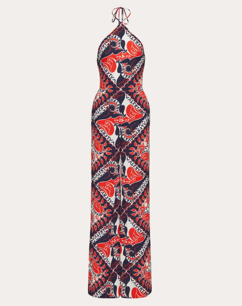CREPE DE CHINE JUMPSUIT WITH ARCHIVE MANIFESTO BANDANA PRINT 1