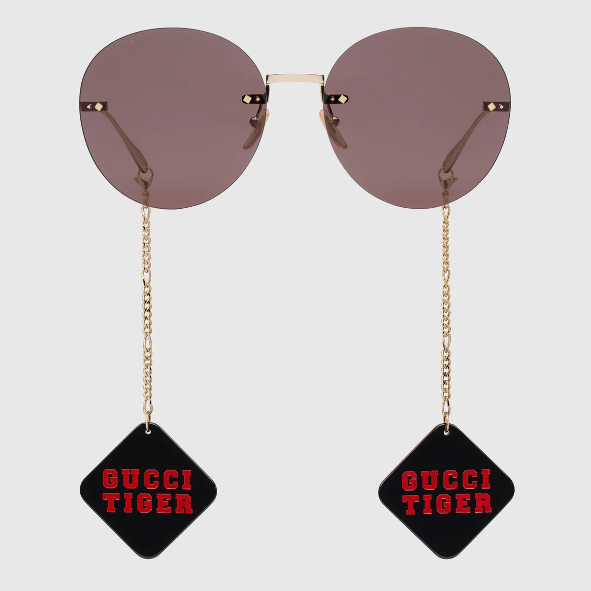 Gucci Tiger round-frame sunglasses with pendant - 1