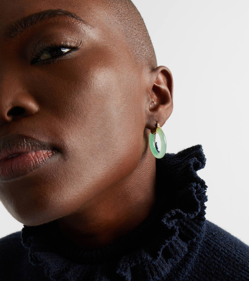 14kt gold (585/1000) earrings with jade 3