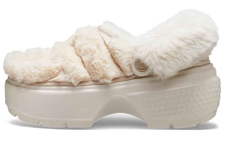 (WMNS) Crocs Stomp Quilted Clogs 'Stucco' 208938-160 - 2
