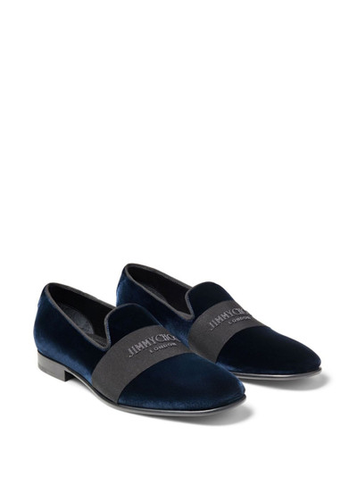 JIMMY CHOO Thame velvet slippers outlook