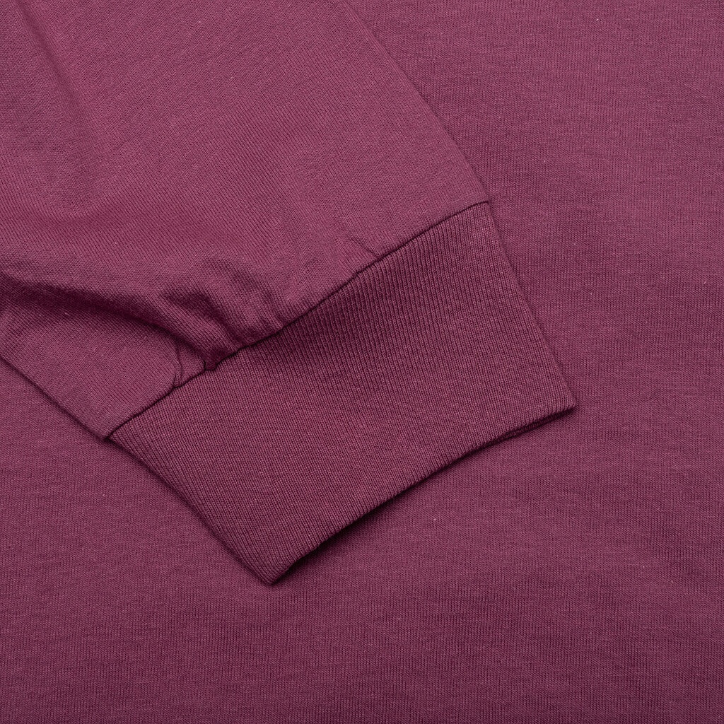 BASIC STUSSY L/S TEE - BERRY - 5