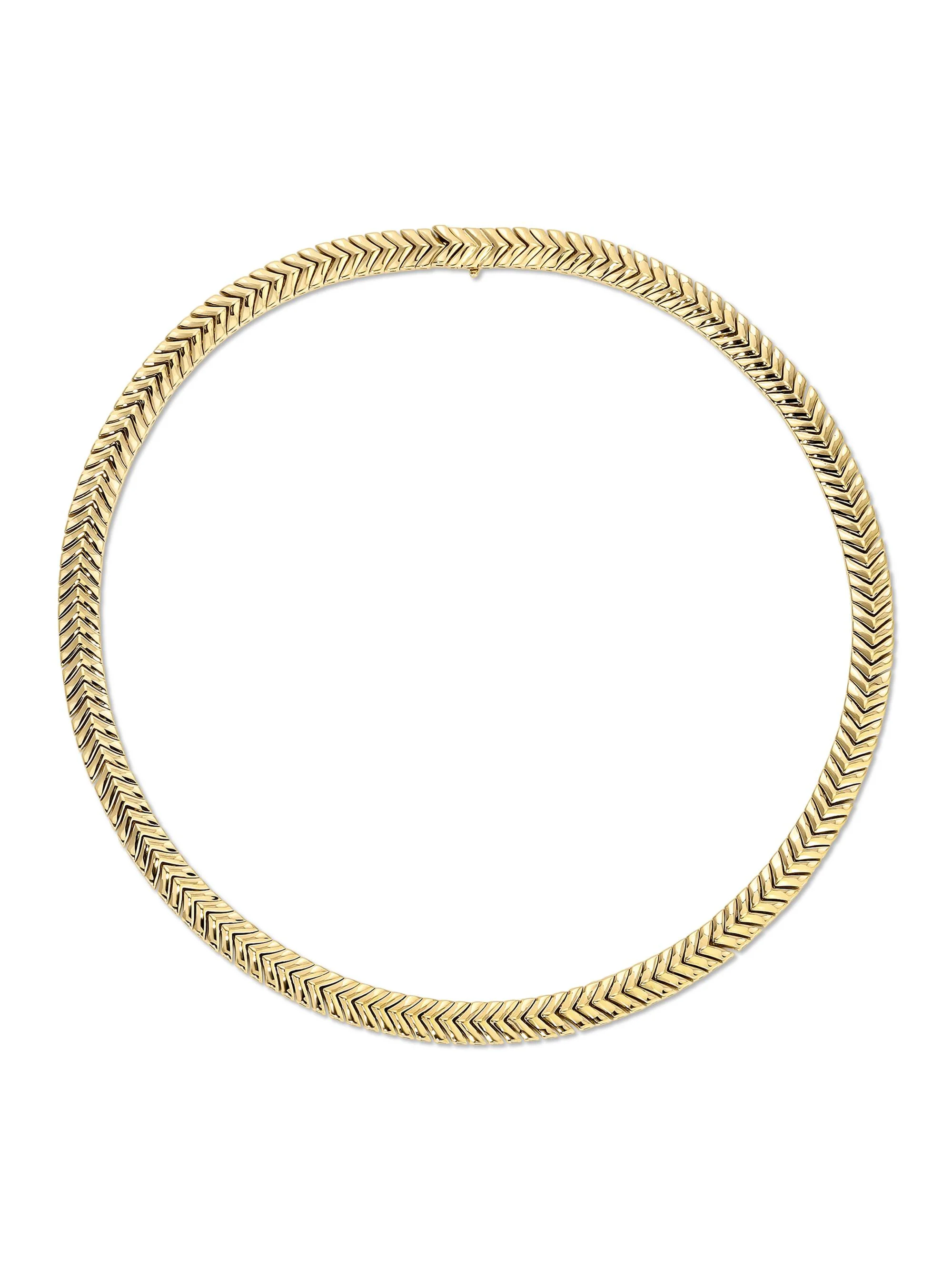 Women's 18K Yellow Gold Zipper Choker - Yellow Gold - 1