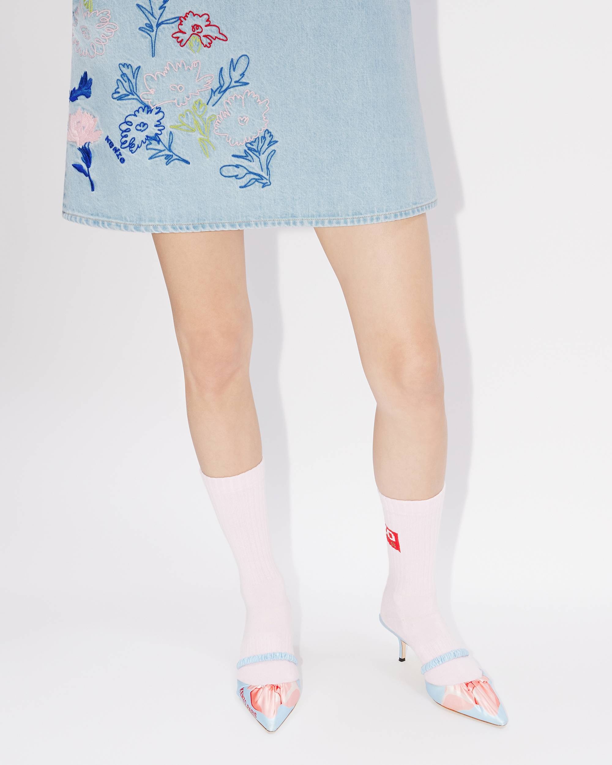 'KENZO Drawn Flowers' sleeveless embroidered dress - 8