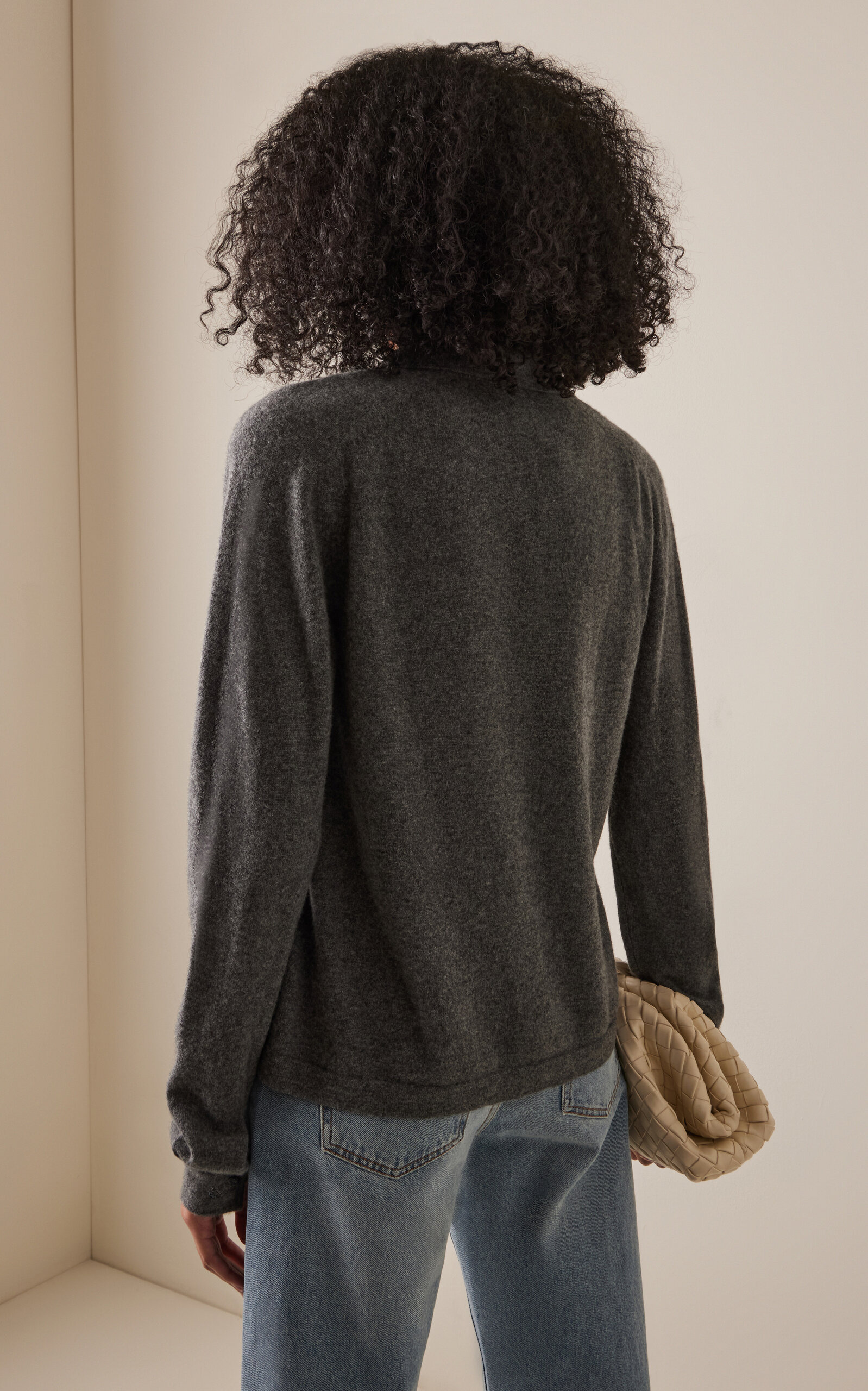 Raglan-Sleeve Cashmere Cardigan grey - 4
