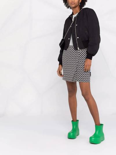 Off-White abstract-print wrap skirt outlook