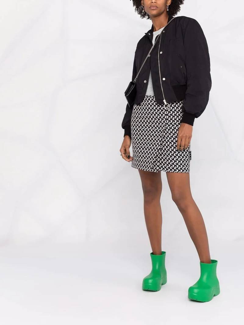 Off-White Abstract-print wrap skirt outlook