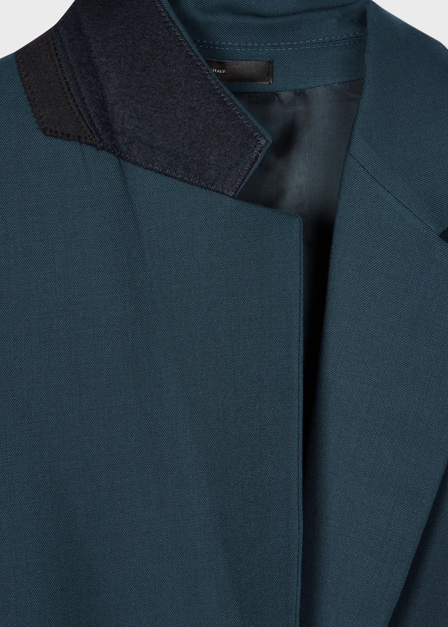 Women's A Suit To Travel In - Petrol Blue Wool Double Breasted Blazer - 4