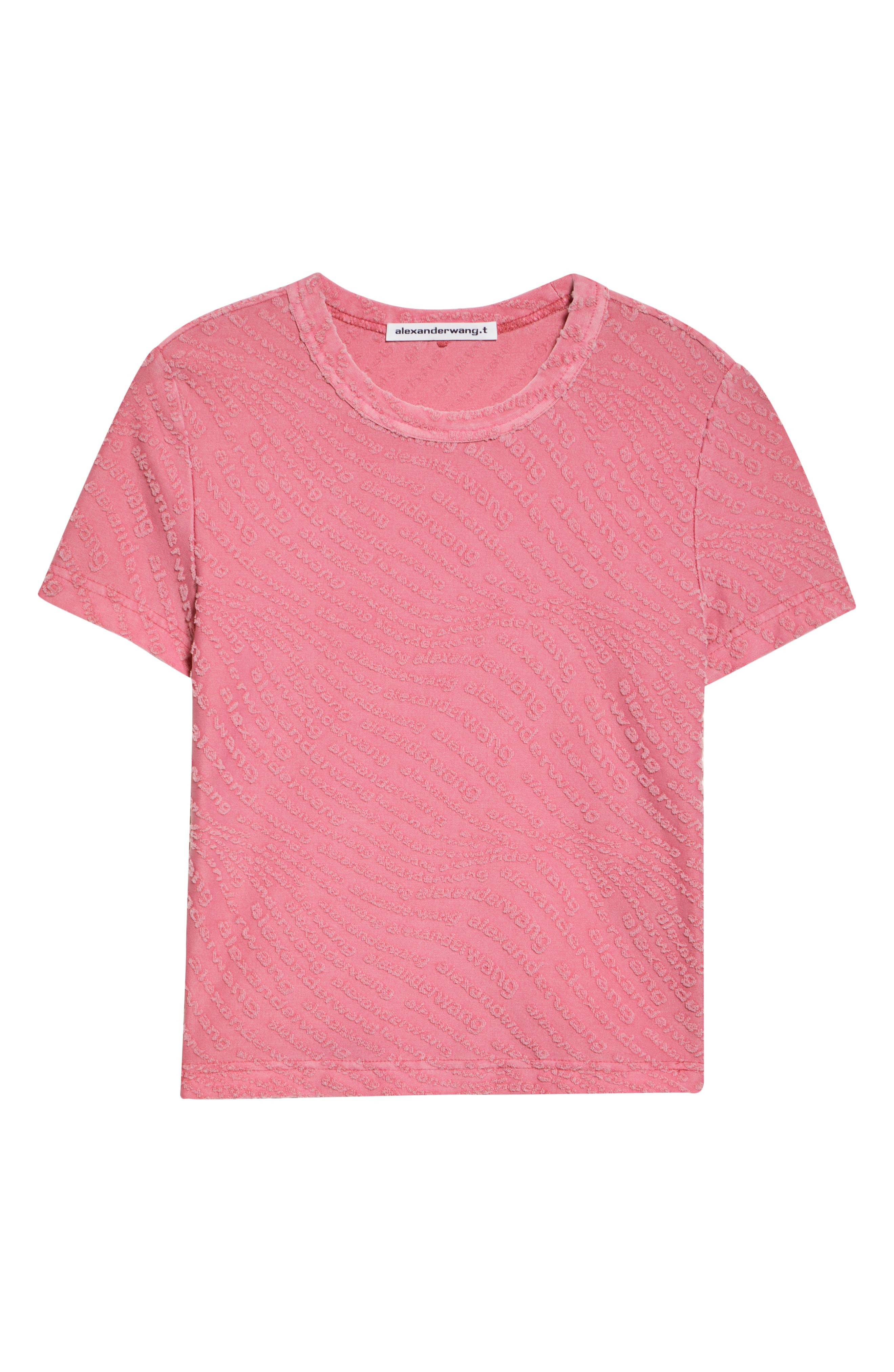 Alexander Wang Logo Jacquard Baby Tee in Lotus at Nordstrom - 6