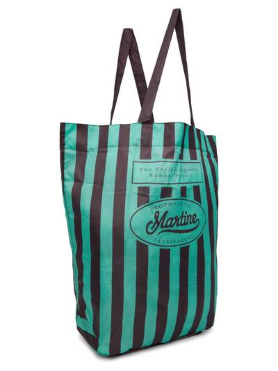 Martine Rose Green Stripes Wallet Tote outlook