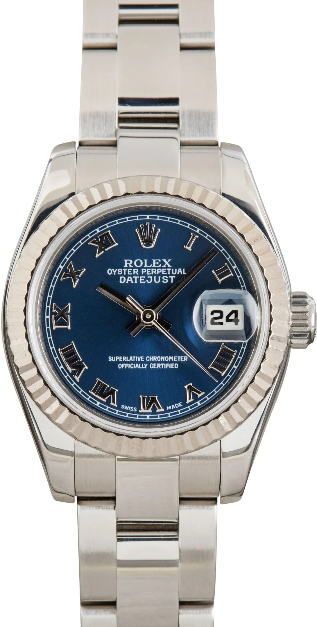 Ladies Rolex Datejust Blue Dial 179174 Stainless Steel - 1