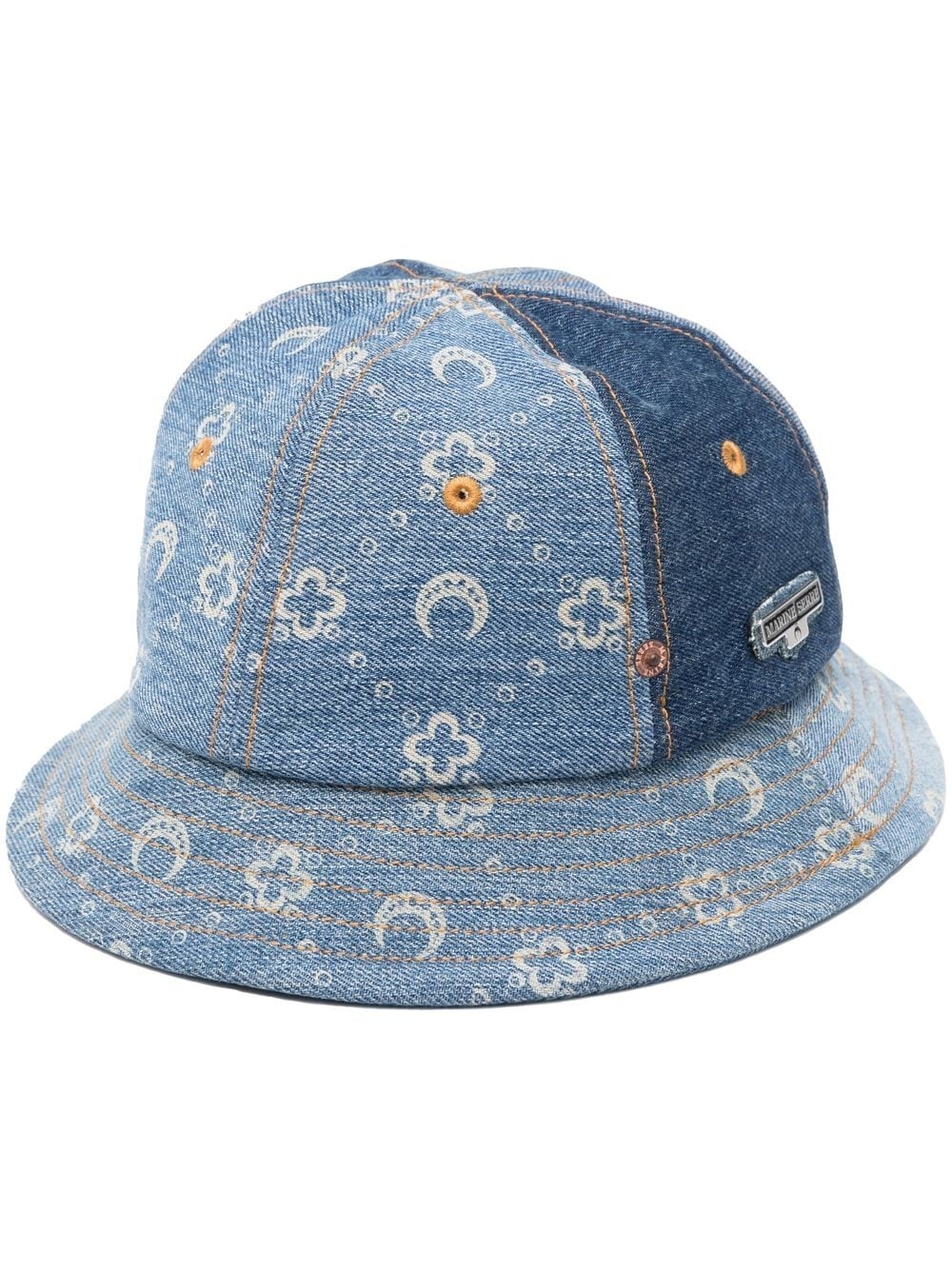 Marine Serre patchwork denim hat | farfetch | REVERSIBLE