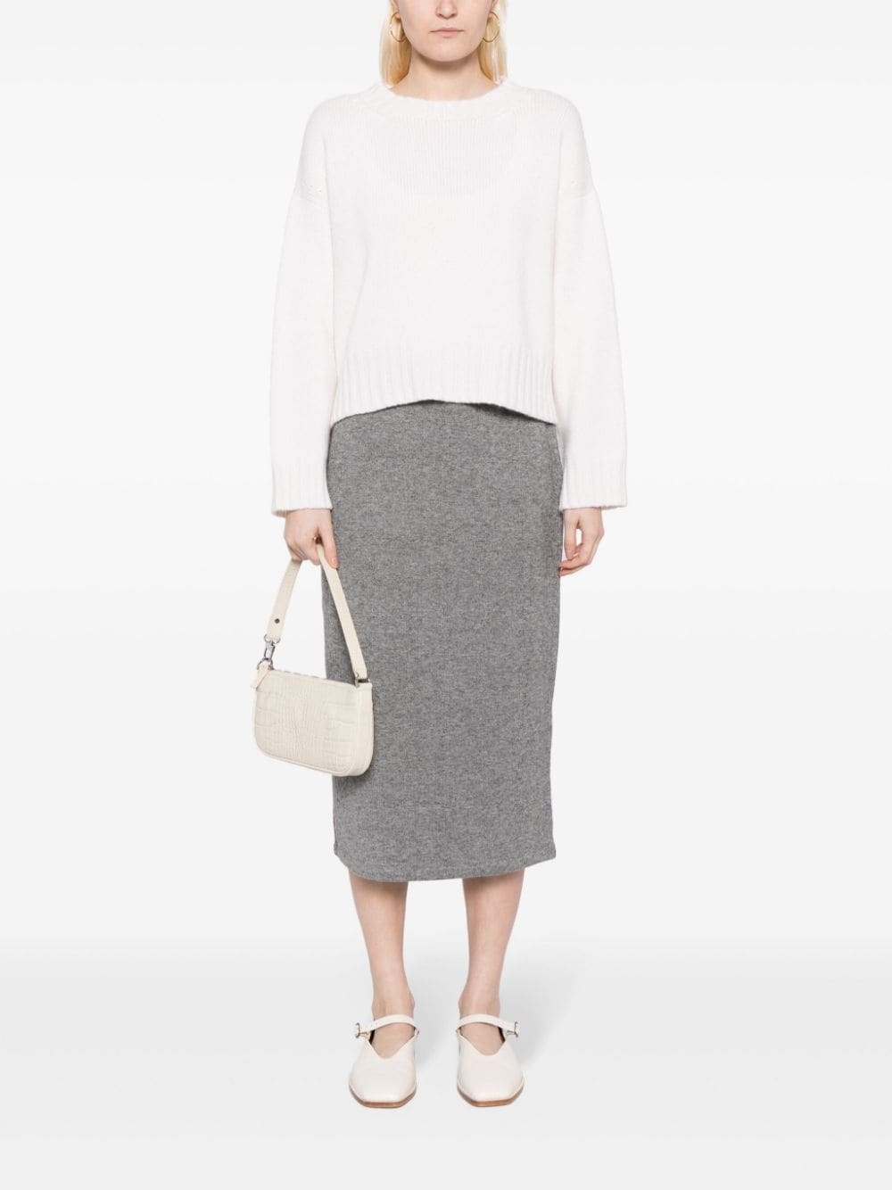 Cozy knitted midi skirt - 2