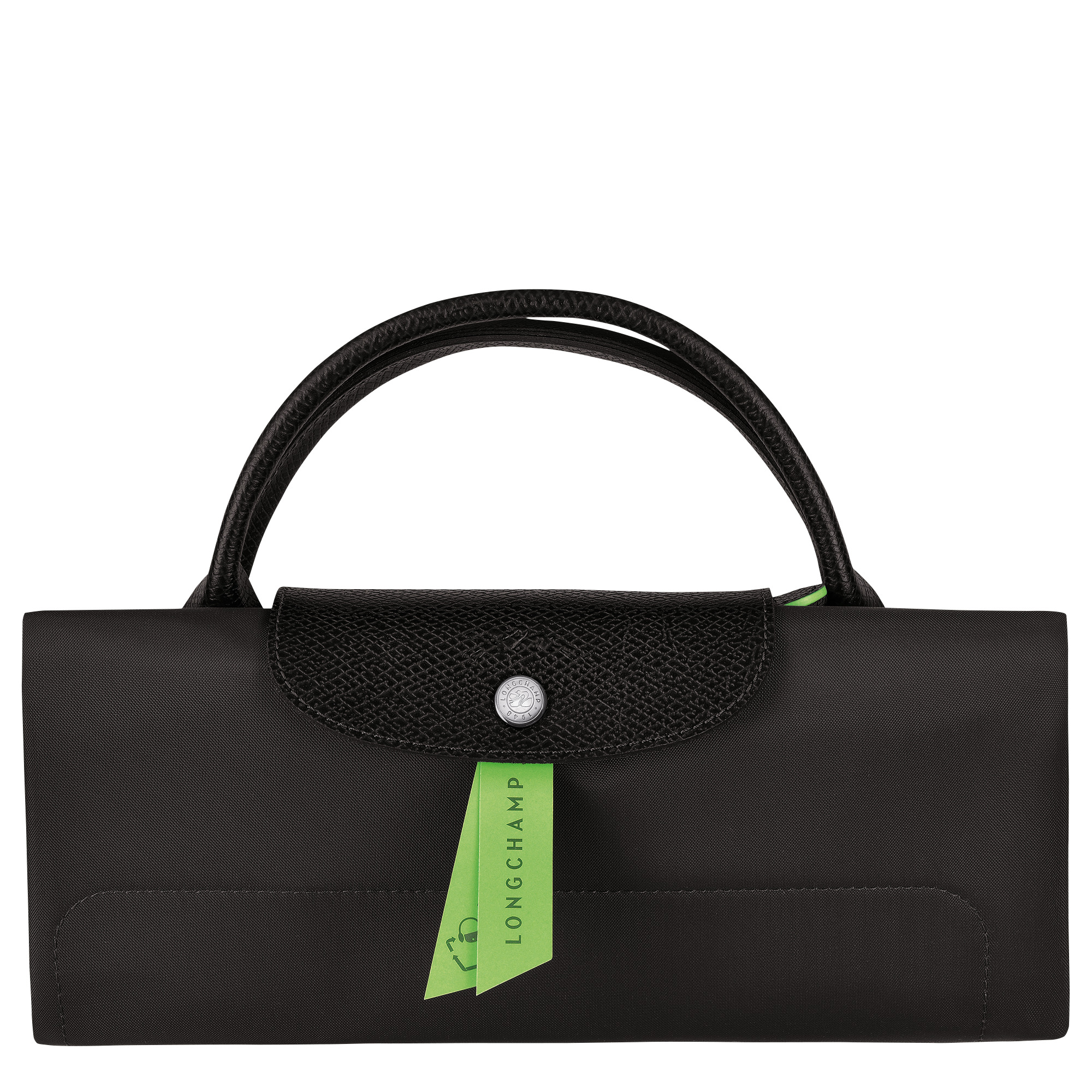 Le Pliage Green M Travel bag Black - Recycled canvas - 6